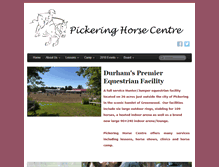 Tablet Screenshot of pickeringhorsecentre.ca